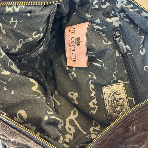 Vintage Juicy Couture Gothic Black Velvet Bag Silver Accents w/ Original Box - Picture 9 of 13